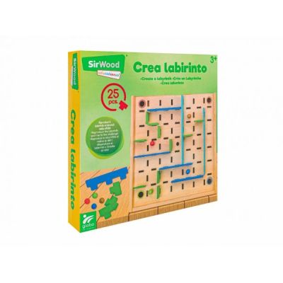 Joc logic labirint din lemn Globo 35 piese SOLGL40897