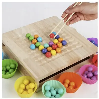 Puzzle din lemn, ferma, Kruzzel 22755, multicolor, 25 x 25 x 5, 8 cm SOLMAX22755