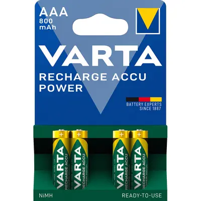 Acumulatori Varta Power, HR03, AAA, 800 mAh, 4 bucati/set BPTCVR221002