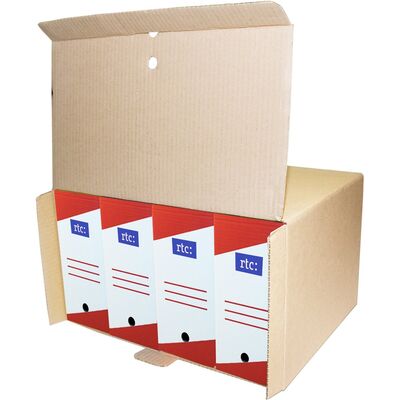 Container de arhivare RTC, carton natur, pentru cutii de arhivare, 460x270x350 mm,10 bucati/set BPTCAB10