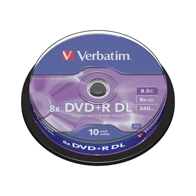 DVD+R double layer Verbatim, 8x, 8.5 GB, 10 bucati/spindle BPTCVB020203