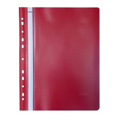 Dosar cu multiperforatii Noki, orange peel, rosu, 25 bucati/set BPTCDY200402