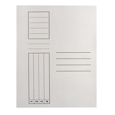 Dosar simplu, carton, alb, 25 bucati/set BPTCDL2509