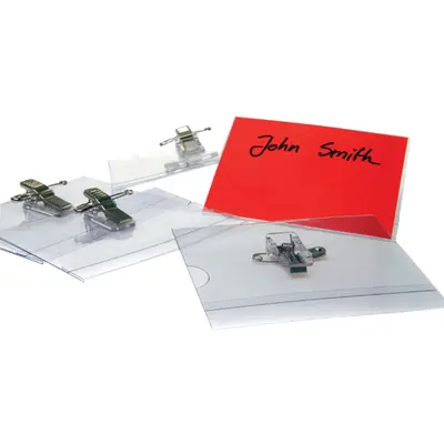 Ecuson transparent cu ac si clip, 54 x 90 mm, 50 bucati/cutie BPTCPV010301