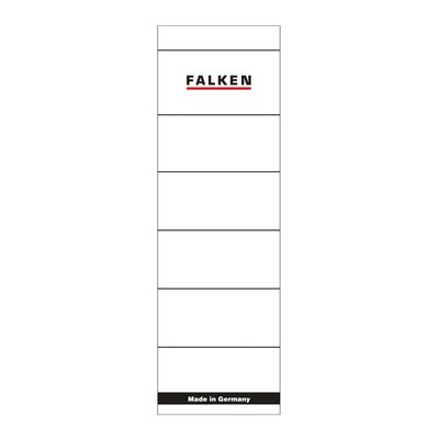 Etichete Falken autoadezive, pentru bibliorafturi,  60 x 190 mm, alb BPTCFA0661