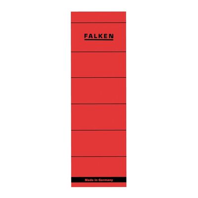 Etichete Falken autoadezive, pentru bibliorafturi,  60 x 190 mm, rosu BPTCFA0662