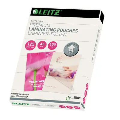 Folie Leitz UDT pentru laminare la cald, A5, 125 microni BPTCSL091257