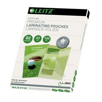 Folie Leitz UDT pentru laminare la cald, A5, 80 microni BPTCSL090807