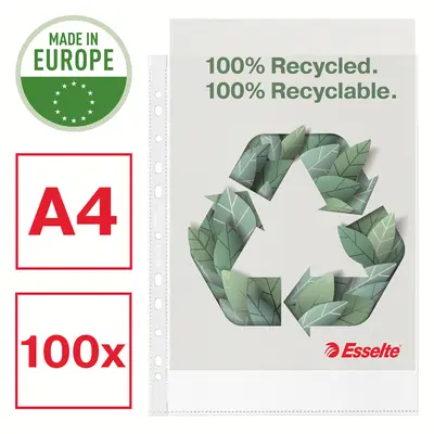 Folie de protectie Esselte Recycled, PP, 70 microni, A4 , 100 bucati/set BPTCSL627493