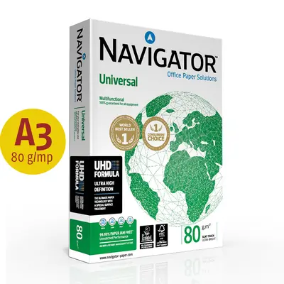 Hartie copiator Navigator Universal, A3, 80 g, 500 coli/top, 5 topuri/cutie BPTCNF6643