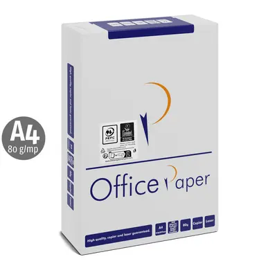 Hartie copiator Office Paper, A4, 80 g/mp, 500 coli/top, 5 topuri/cutie BPTCNF6614
