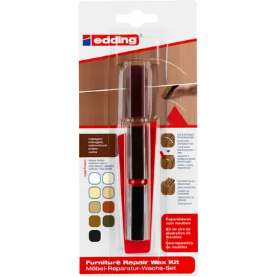 Kit Edding 8901, ceara pentru reparatii mobila, mahon, blister BPTCED89014B