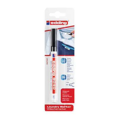 Marker Edding 8040, pentru etichetele textile, varf rotund 1 mm negru, blister BPTCED80400B