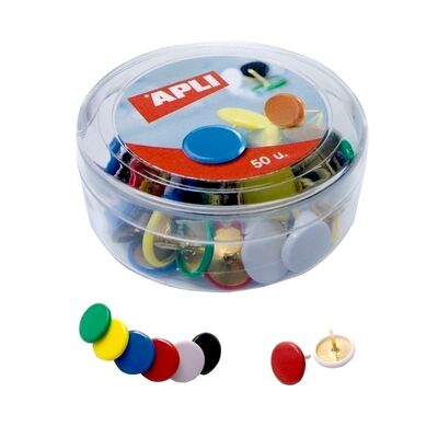 Pioneze colorate, 50 bucati/cutie BPTCAL011733