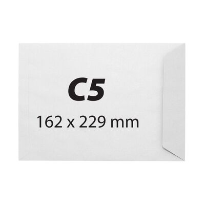 Plic C5, 162 x 229 mm, alb, gumat, 80 g/mp, 500 bucati/cutie BPTCKF31115