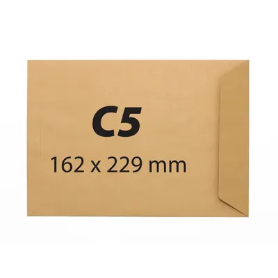 Plic C5, 162 x 229 mm ,kraft, banda silicon, 90 g/mp, 500 bucati/cutie BPTCKF30105