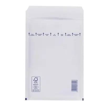 Plic cu protectie, 220 x 340 mm (interior), alb, banda silicon, 90 g/mp, 5 bucati/set BPTCKF70310