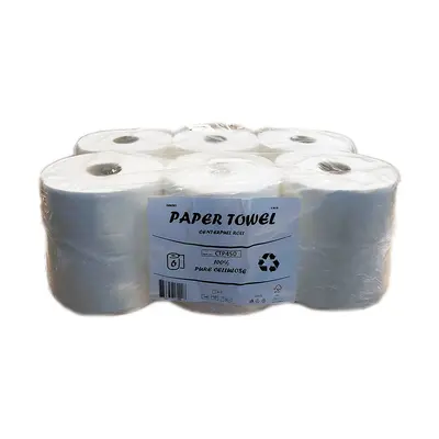 Rola prosop derulare centrala, alba, 2 straturi, 6 role/bax BPTCLC000948