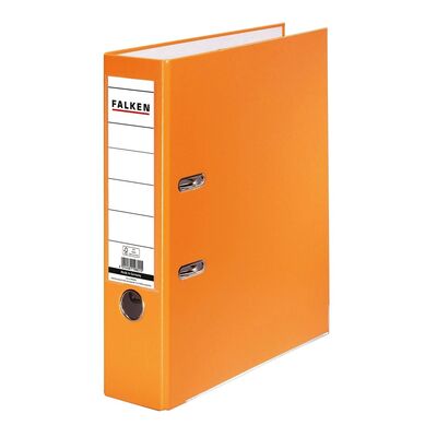 Biblioraft Falken plastifiat, 80 mm, portocaliu BPTCFA029813
