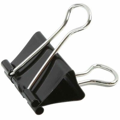 Clipsuri metalice negre, 41 mm, 12 bucati BPTCLW117414