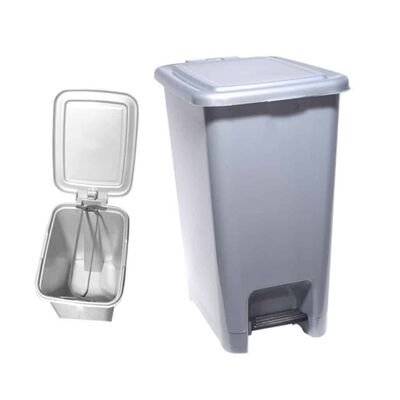 Cos gunoi compact cu pedala, 30L, gri BPTCSMR0016