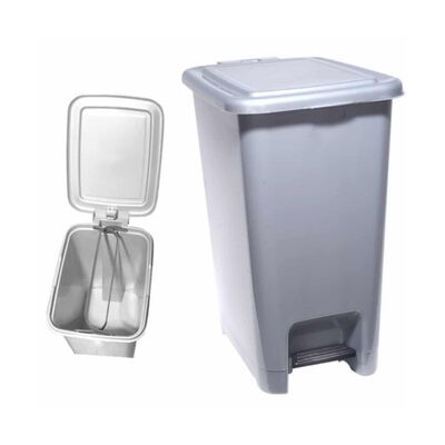 Cos gunoi compact cu pedala, 50L, gri BPTCSMR0008