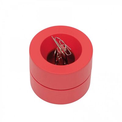 Dispenser agrafe MAUL, din plastic reciclat, rosu BPTCMA012325