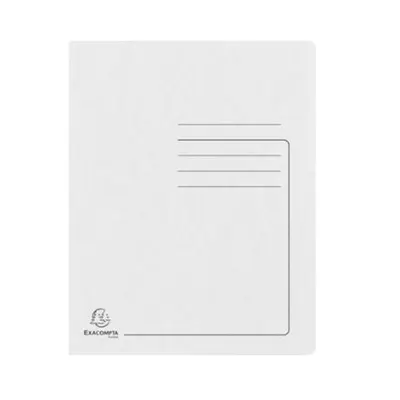 Dosar cu sina Exacompta, A4, carton Colorspan, alb BPTCFA100130
