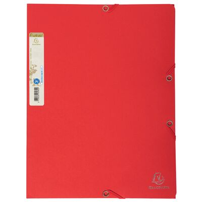 Dosar plic Exacompta Aquarel, A4, carton reciclat, inchidere elastic, rosu BPTCFA056985