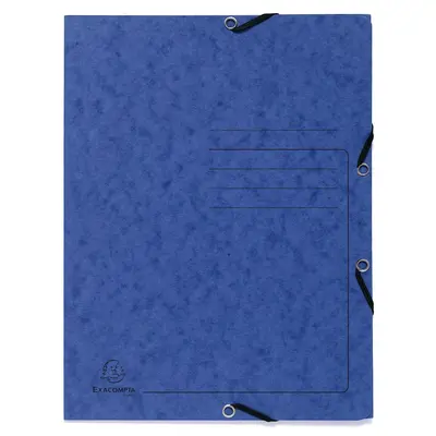Dosar plic cu elastic Exacompta, carton, albastru BPTCFA100121