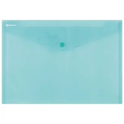 Mapa documente, Donau, A4, inchidere cu capsa, plastic, verde transparent BPTCDN100653