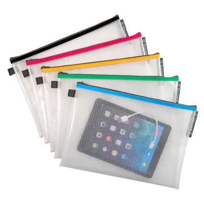 Mapa protectie, inchidere fermoar, A4, transparent BPTCFA034150