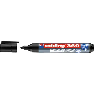 Marker Edding 360 pentru tabla, varf 1.5-3 mm, negru BPTCED360001