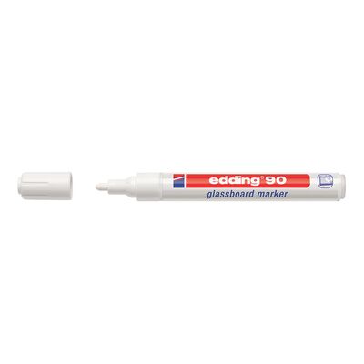 Marker Edding 90 tabla de sticla varf 2-3 mm alb BPTCED900049