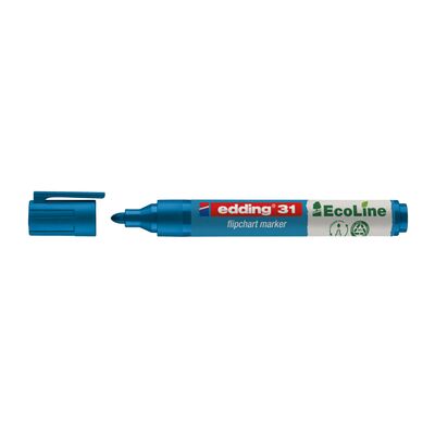 Marker flipchart Edding, Ecoline 1.5-3 mm, albastru BPTCED031003