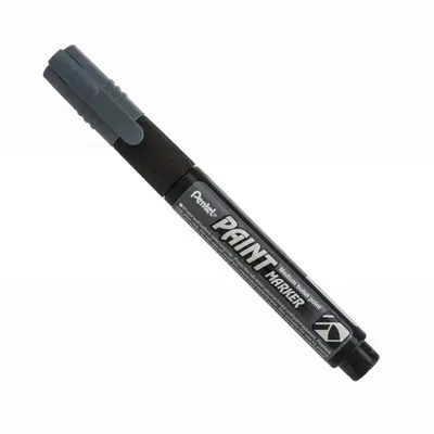 Marker permanent Pentel Paint Marker MMP20, 4 mm cu vopsea gri BPTCPE202027
