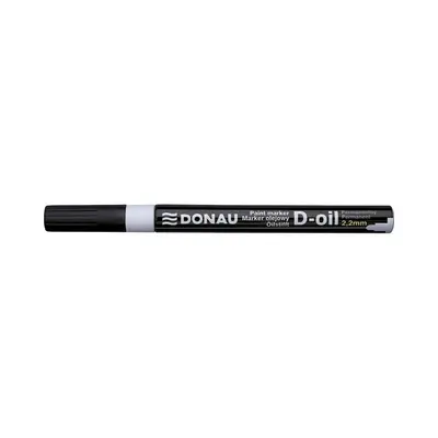 Marker permanent cu vopsea Donau, varf rotund, 2.2 mm, alb BPTCDN101203