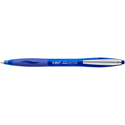 Pix cu mecanism BIC, Atlantis Clic Metal, 0.4 mm, scriere albastra BPTCCT8010