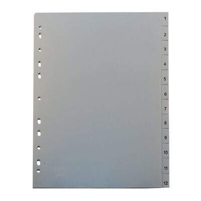 Separatoare Noki, din plastic, cu index 1-12 BPTCDY00037