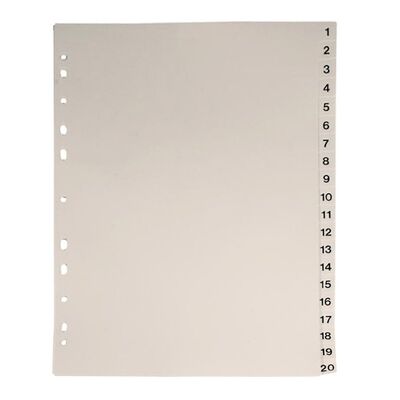 Separatoare Noki, din plastic, cu index 1-20 BPTCDY00038