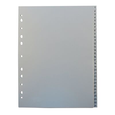 Separatoare Noki, din plastic, cu index 1-31 BPTCDY00039