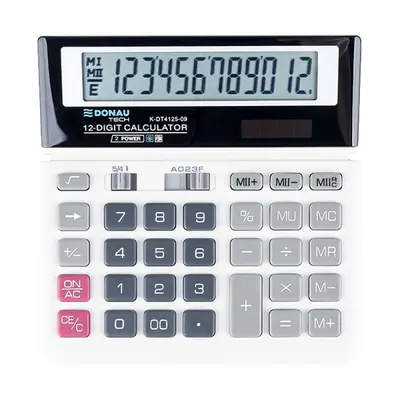 Calculator de birou Donau Tech, 155 x 152 x 28 mm, 12 digiti, alb BPTCDN412509