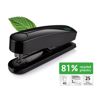 Capsator Novus B4 re+new, 40 coli, capse 24/6, 26/6, 24/8, negru, 81% pp reciclat BPTCNV1932