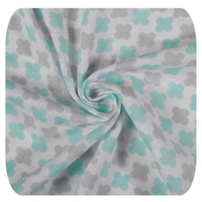 Cearceaf cu elastic din bambus 60x120 cm Mint Cross XKKO BBKXKK_BMBSH6008