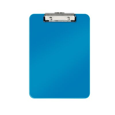 Clipboard Leitz WOW, simplu, PS, A4, 100 coli, albastru BPTCSL980046