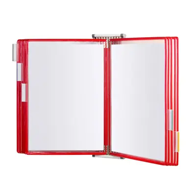 Kit complet Tarifold, din otel, pentru perete, A4, 10 display-uri, rosu BPTCTA414103