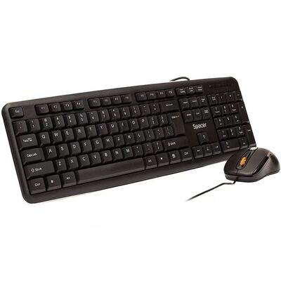 Kit tastatura + mouse Spacer SPDS-S6201 cu fir, USB, negru BPTCKIT9531633