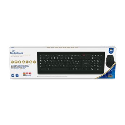 Kit tastatura si mouse MediaRange, 5 butoane wireless, black BPTCMROS104