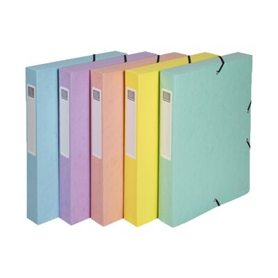 Mapa documente Exacompta, din carton, cu elastic, capacitate 350 coli, diverse culori BPTCFA059560