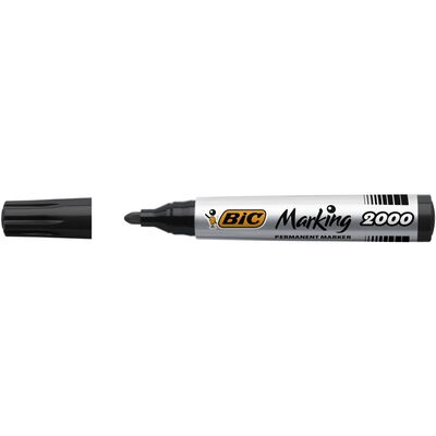 Marker permanent BIC 2000, varf rotund 1.7 mm, negru BPTCCT8031